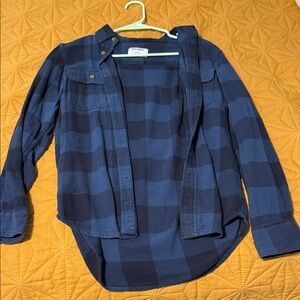 Old Navy Navy and Black Kids Button Down Shirt